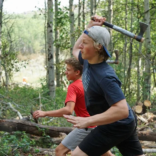 Teens connecting in nature